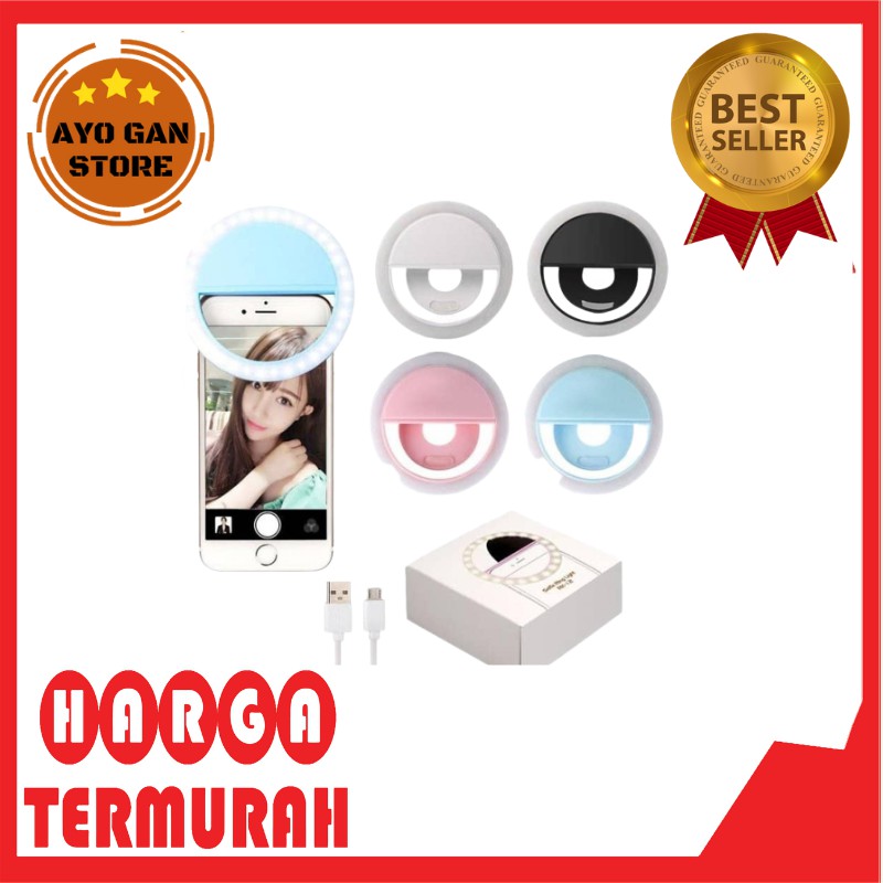 Lampu Selfie Selfi Ring Light Lamp Selfie Mini Murah Kecil HP LED Termurah