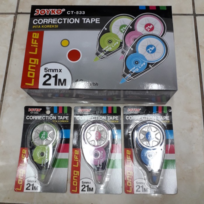 

MURAH TIPEX KERTAS LONG LIFE JOYKO CT-533 / CORRECTION TAPE JOYKO CT-533
