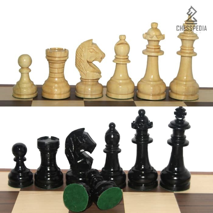 Chesspedia Bidak Catur Kayu Mentaos Model Benteng Kotak Standar Internasional