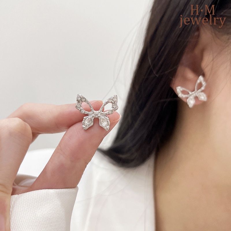2022 Anting Tusuk Model Kupu-Kupu Hollow Mewah Kualitas Tinggi Untuk Wanita