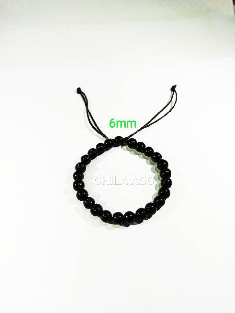 GELANG Kesehatan Black Jade Bulat Dijamin tidak luntur selamanya