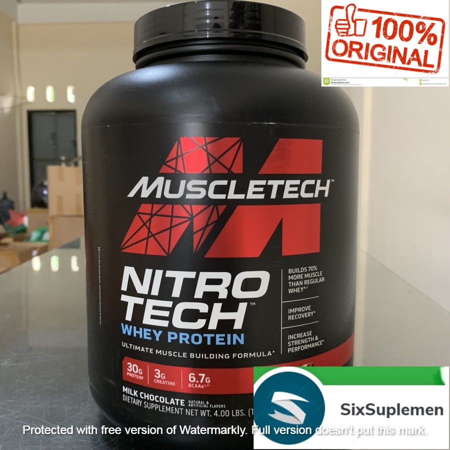 MT Nitrotech Nitro Tech Performance Whey Protein 4 Lbs