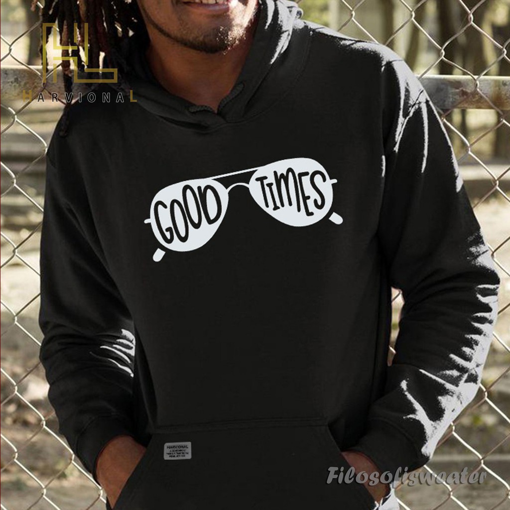 Parisdivarious Sweater Hoodie Jemper Good Times Bahan Fleece Size S - XXL (Pria &amp; Wanita)