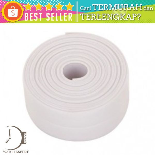 Sticker Adhesive PVC Penyerap Air untuk Wastafel Dapur 3.7CM x 3.2M - CN1222 - White