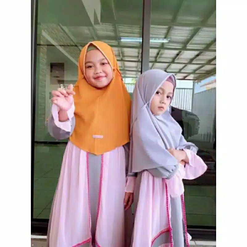 Bergo Anak Renda Atas | Jilbab Bergo Maryam Anak Renda Atas