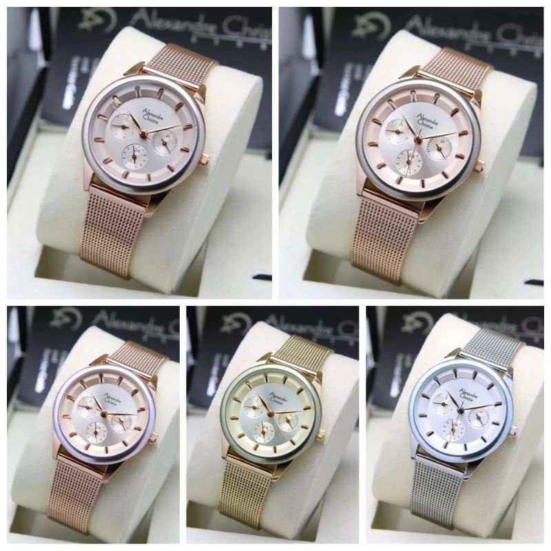 JAM TANGAN WANITA ALEXANDRE CHRISTIE ORIGINAL AC 2936 PASIR GARANSI/ALEXANDER CRISTIE CEWEK AC2936