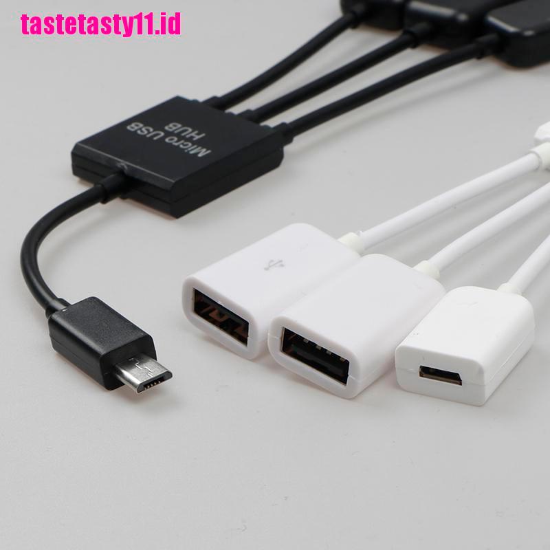 (TTID) Kabel Adapter OTG 3 in 1 Power Supply Micro USB