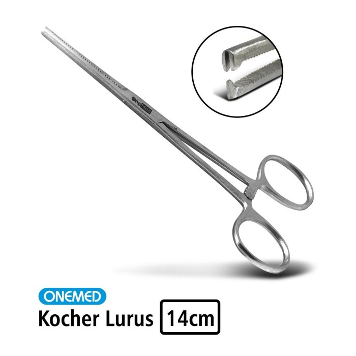 Kocher Lurus Stainless Steel Onemed 14 Cm OJ