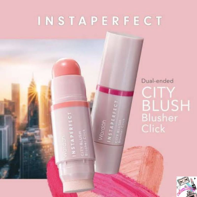 ☃Cutezz_Ching1☃Wardah Instaperfect City Blush Blusher Click 5.6g