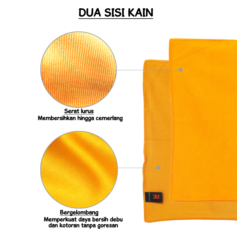 3M Auto Kain Lap Kaca Mobil COMBO 7 Pcs Microfiber Glass Cloth Cleaning Bebas Noda CMB07-3M-PN-37804