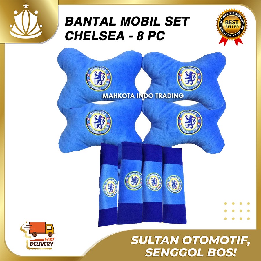 Bantal Jok Mobil Chelsea Set 8 PC / Bantal Leher Mobil Chelsea 8 PC PROMO MURAH