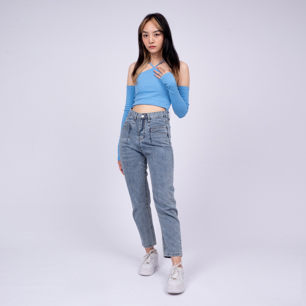 VIERLIN - Jeans 6612 - CELANA JEANS HIGH WAIST BOYFRIEND WANITA