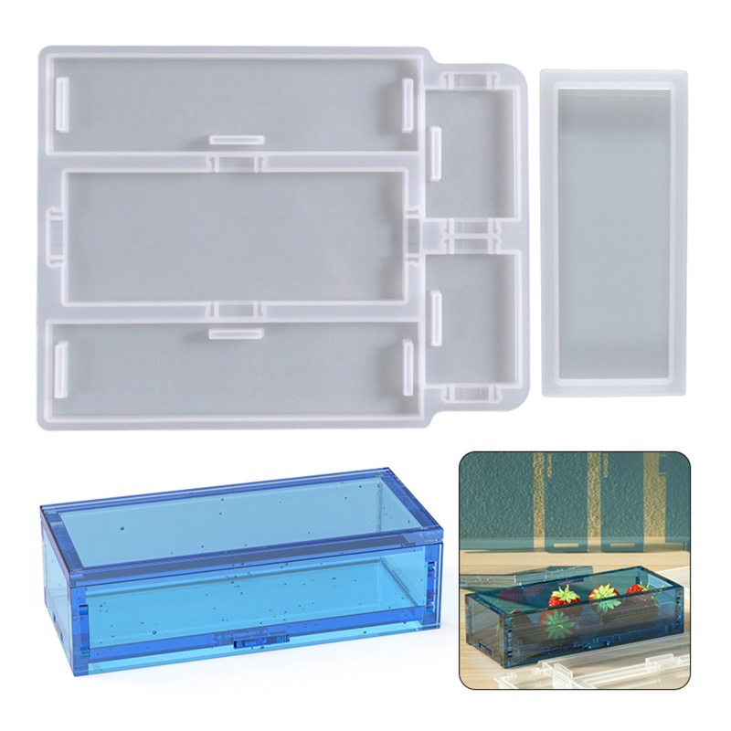 Siy Cetakan Resin Bahan Silikon Bentuk Persegi Panjang Untuk Kerajinan DIY