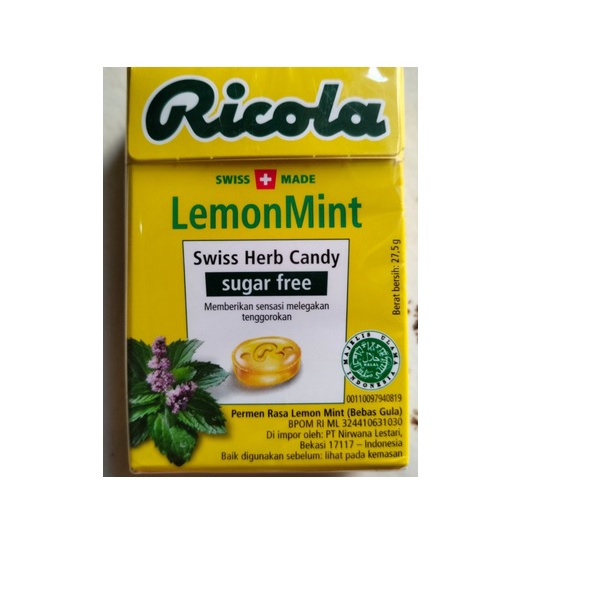 

Ricola Sugar Free Candies Lemon Mint 40Gr