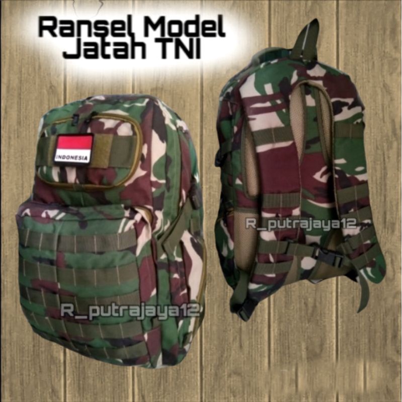 TAS RANGSEL MODEL JATAH TNI/ tas ransel loreng malpinas