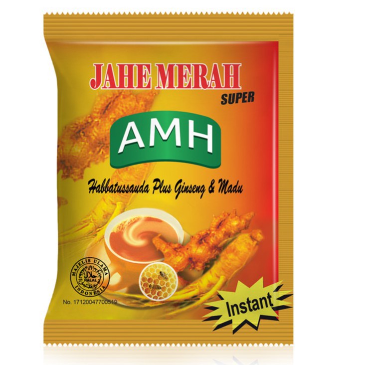 

Instan Jahe Merah Amanah Super AMH ORIGINAL ( + Habbatussauda, ginseng dan madu ) Jahe Merah Super AMH sachet Minuman Jahe Instan Bubuk Untuk Daya Tahan Tubuh 1 Sachet