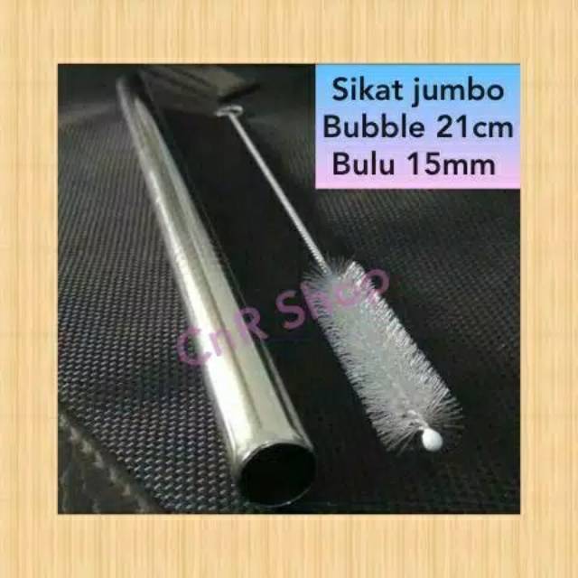 Sedotan Stainles Steel Jumbo, Bisa Dicuci.