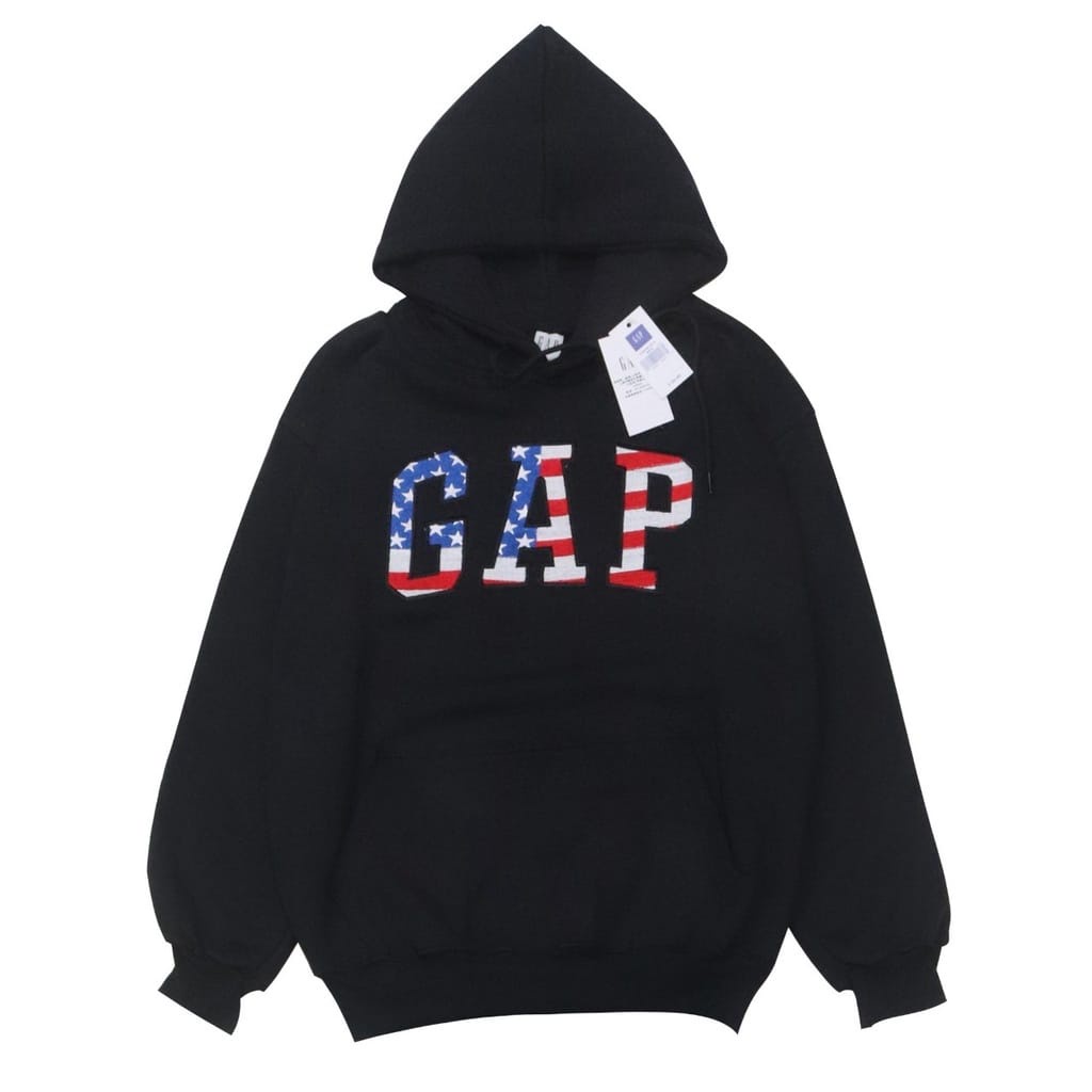 BISA COD - Jumper Hoodie Sweater GAP USA American Full Print Sablon Plastisol Fleece Tebal Unisex Pria Wanita