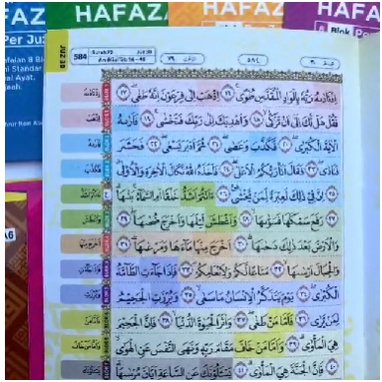 Al-Quran Hafalan : HAFAZAN PER JUZ ukuran A6 Komplit 30 Juz (Al-Qosbah)