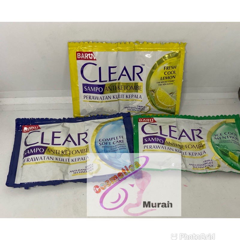 Shampo clear sachet / shampo clear lemon / shampo clear sachetan