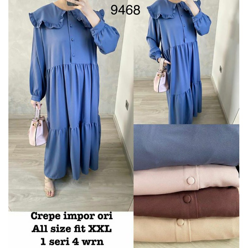 gamis crep cantik/bagus