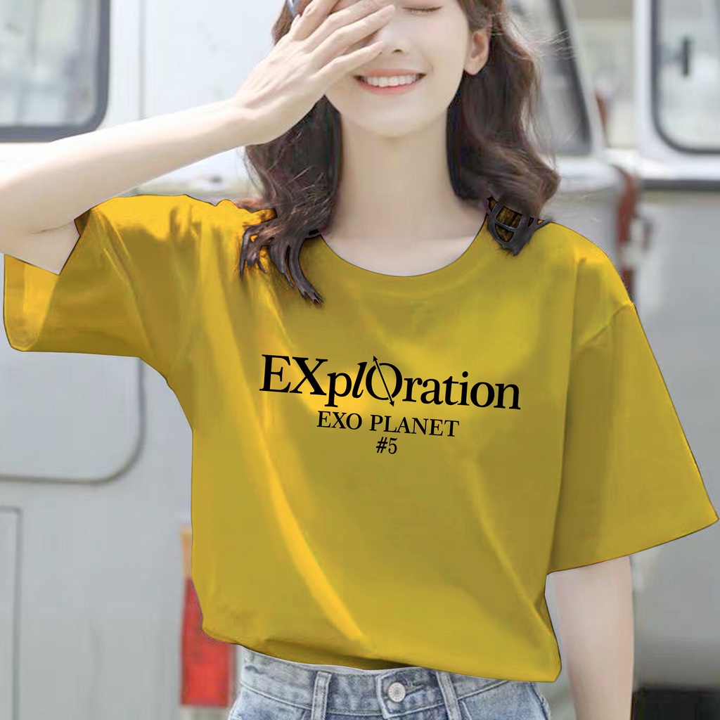 CALVIERO SHOP - BAJU KAOS ATASAN WANITA PRINT EXLPORATION