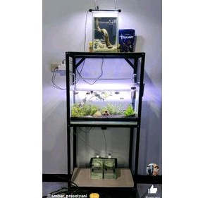 Rak aquarium murah size P50 L50 T110 3 susun / Rak besi serbaguna / Rak susun besi / Rak susun serba