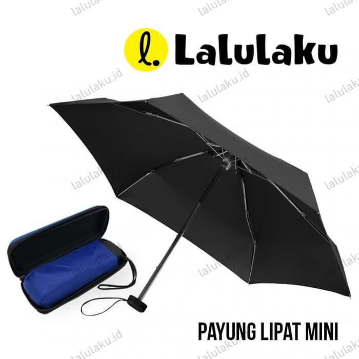 JUAL PAYUNG MINI / LIPAT KECIL 6 JARI DENGAN DOMPET KACAMATA - MERAH