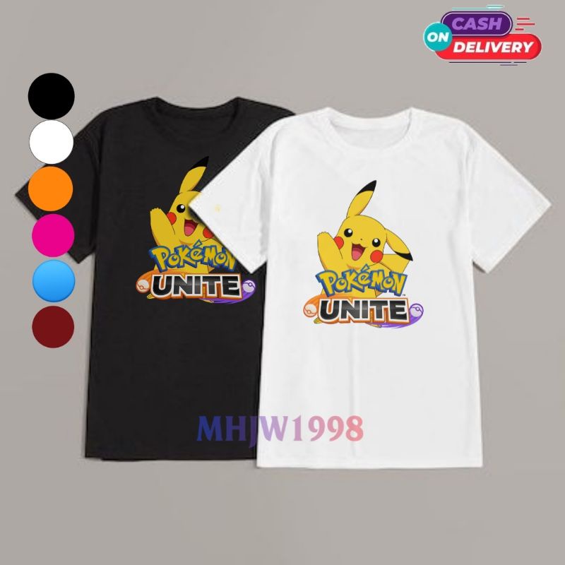 baju kaos anak pokemon unite pikachu game/kaos anak pokemon unite/tshirt anak pokemon unite karakter