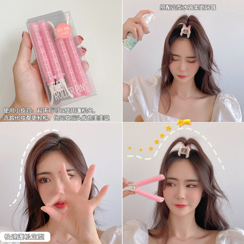 Roller Rambut Jepit Rol Velcro Untuk Poni Hair Root Clip Blow Curler Korea Menambah Volume Rambut Gulungan Kriting Rambut Alat Hair Styling Saat Catokan Heatless