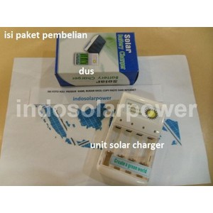 Solar charger baterai rechargeable AA / AAA tenaga surya GRATS biaya