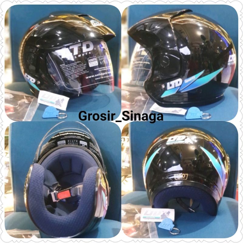 HELM LTD Sport 100% ORIGINAL Warna Hitam.  BISA COD (Bayar di Tempat) Seluruh Indonesia. Helm Baru.