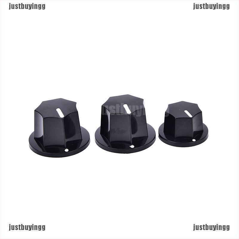 JB✪ 3Pcs amp volume tone control knobs plastic black vintage style jazz bass guitar