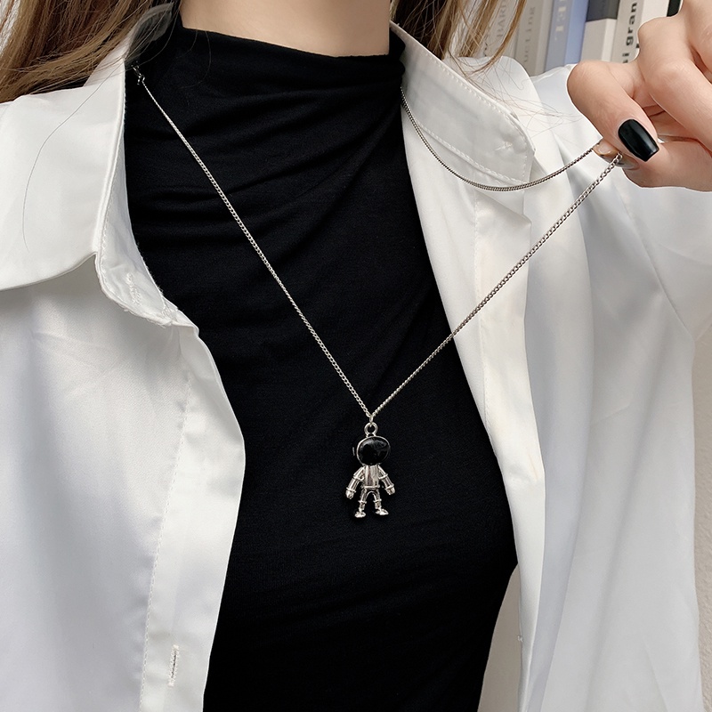 Astronaut Necklace Accessories Hip Hop Bungee Tide Pendant