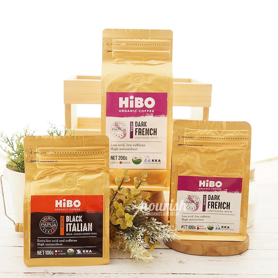 Hibo, Organic Coffee Black Italian 200gr