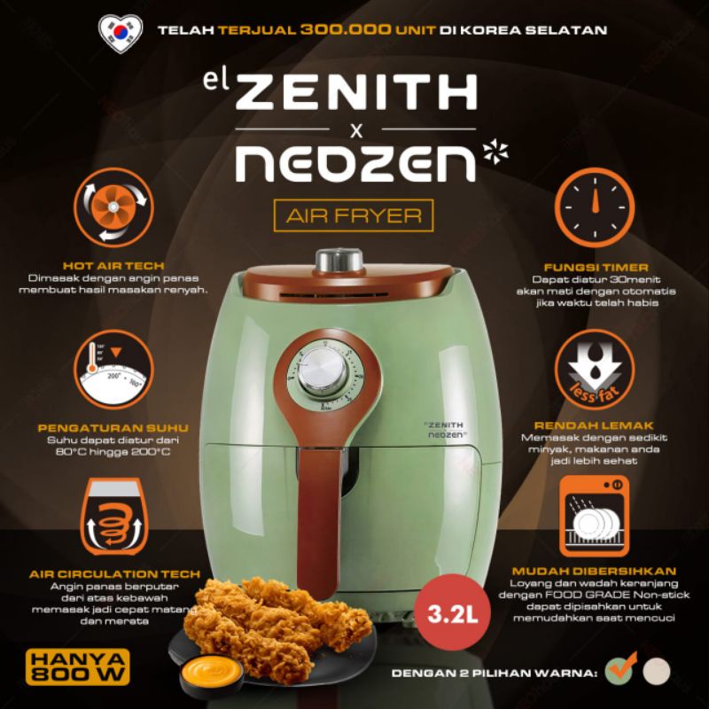 Air Fryer El Zenith READY STOCK. AIR FRYER NEOZEN. Original