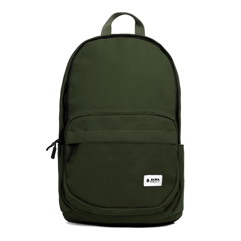 Alba Project - Backpack Aruna (ARMY) - Tas Ransel Pria Wanita Water Resistant - Ransel Laptop - Tas Punggung - Tas Sekolah