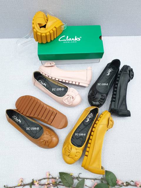 NEW !!! Sepatu Clarks radial Bow/sepatu wanita clarks kulit asli/Clarks radial bow