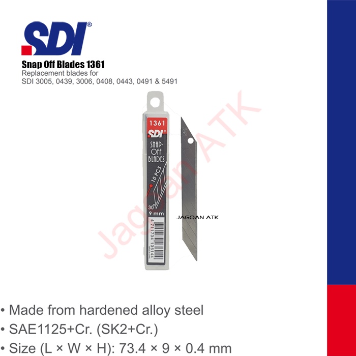 

Refill Cutter Blade SDI 1361 (30 Derajat)