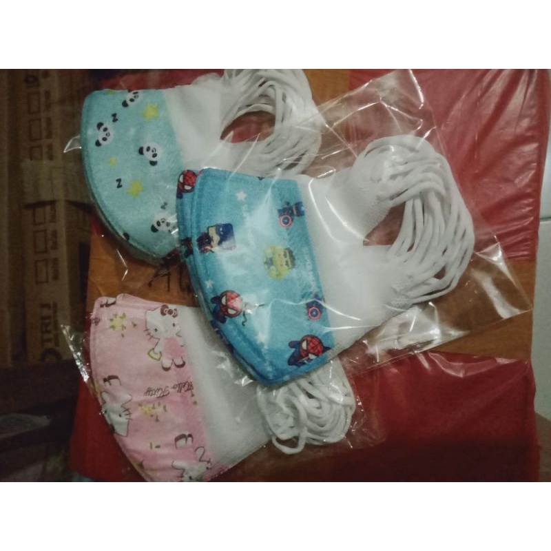 [MURAH] ECER MASKER DUCBIL ANAK 3PLY/KARAKTER CEWEK COWOK