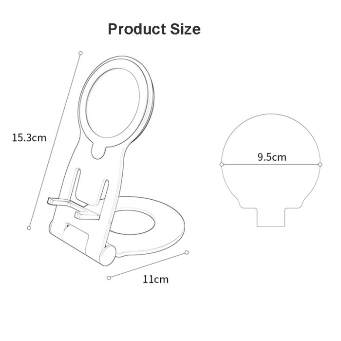 Holder Stand Lipat Smartphone Standing Besi Aluminium Alloy MR-ZJG21 Holder Magsafe Universal