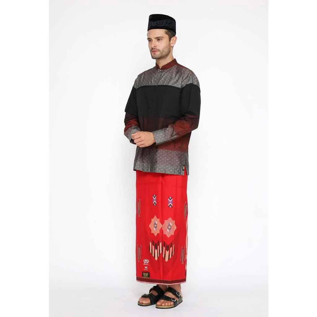 Sarung BHS Gold Masterpiece Motif Songket Gunung Agung Merah Terang