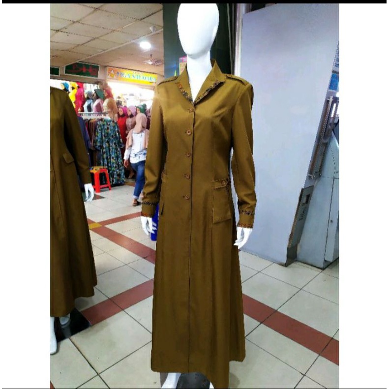 gamis Pemda kombinasi batik