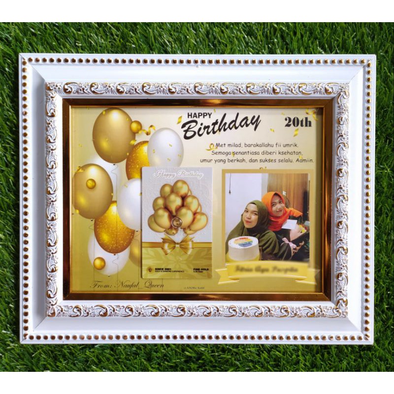 

Birthday gift ( Minigold gift series in frame )