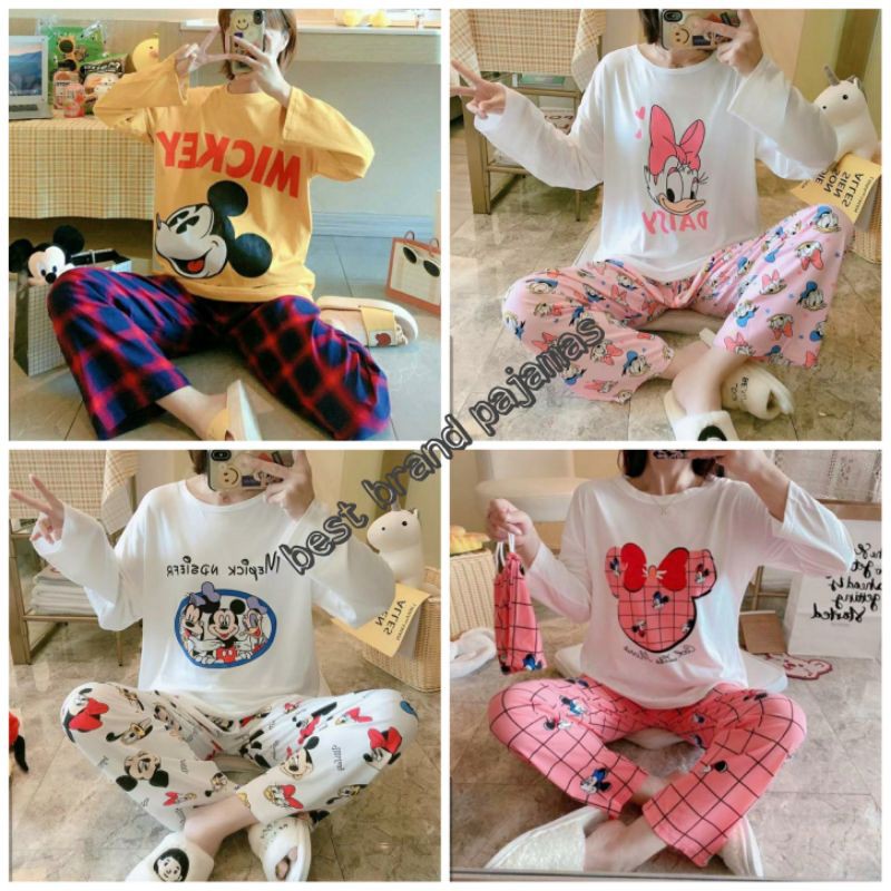 New Model Baju Tidur Oversize Import / Piyama Import Oversize / PP Import motif mickey