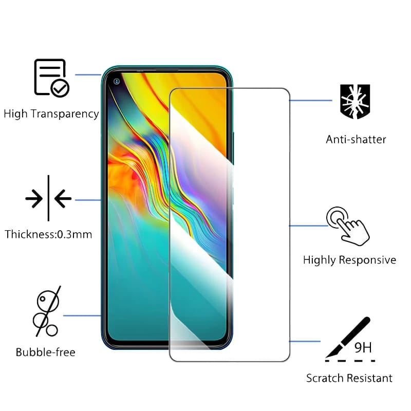 PROMO Tempered Glass Kaca Bening INFINIX Hot 9 Pro Full Layar Screen Guard Protector Antigores Kaca