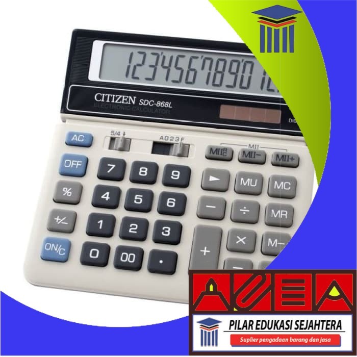 

CALCULATOR / KALKULATOR CITIZEN SDC-868L MURAH