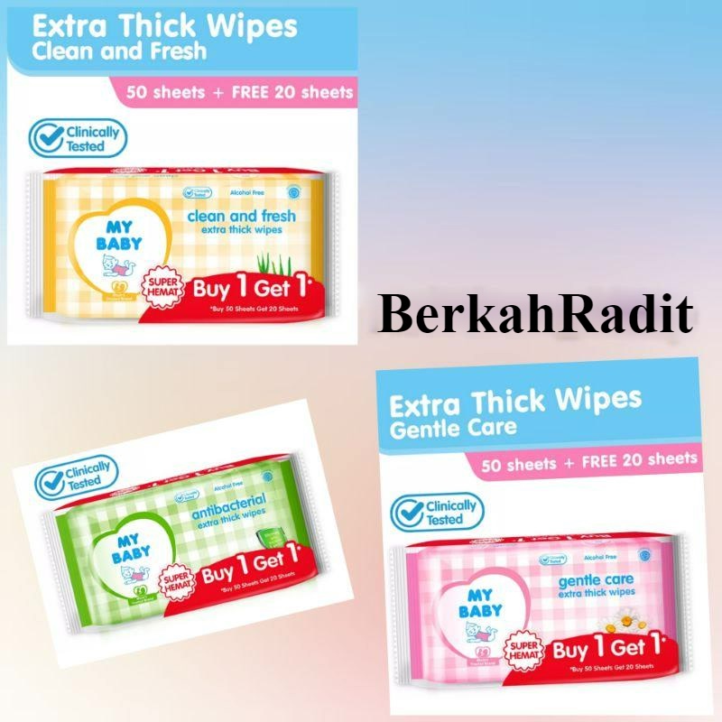 Gratis Ongkir-MY BABY Baby Wipes Tissue Basah [ 50's ]