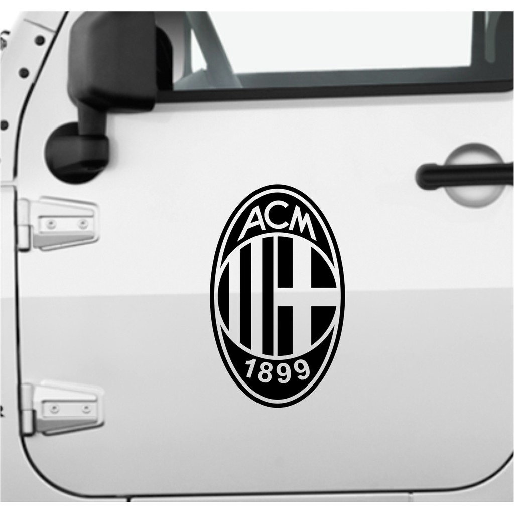 Stiker Cutting Sticker Kaca Body Mobil Logo AC Milan
