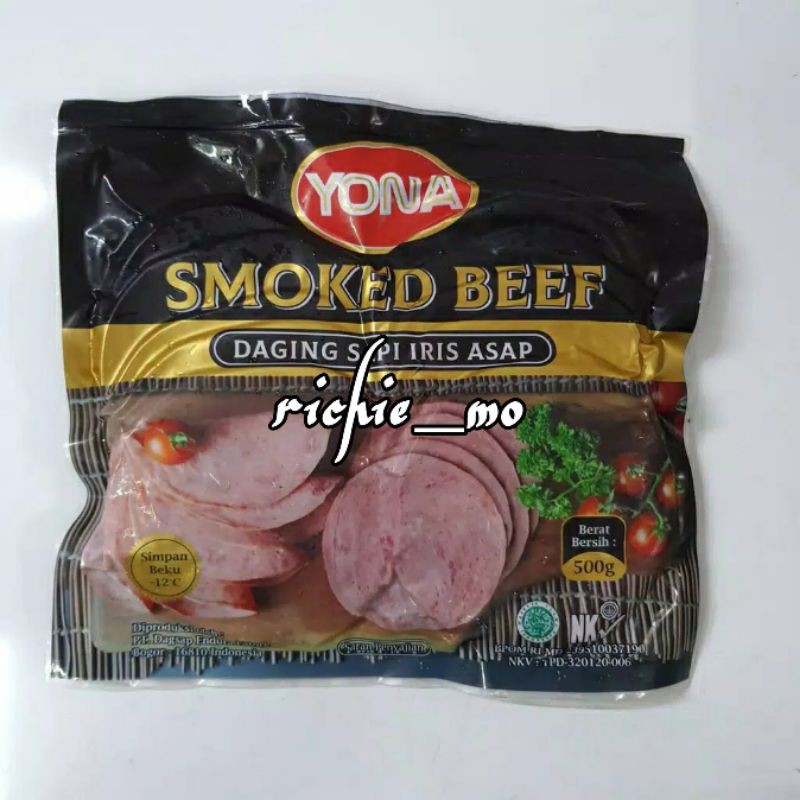 

Smoked Beef 500gr/ Daging Sapi Asap/ Yona Smoked Beef/ Daging Asap